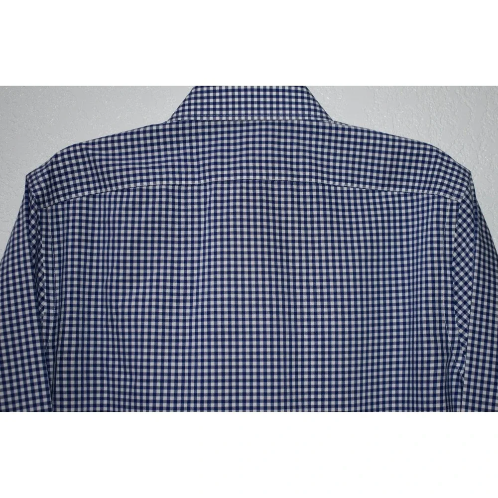 Banana Republic Shirt Mens Small Slim Fit NON-IRON 100% Cotton Button Down Check